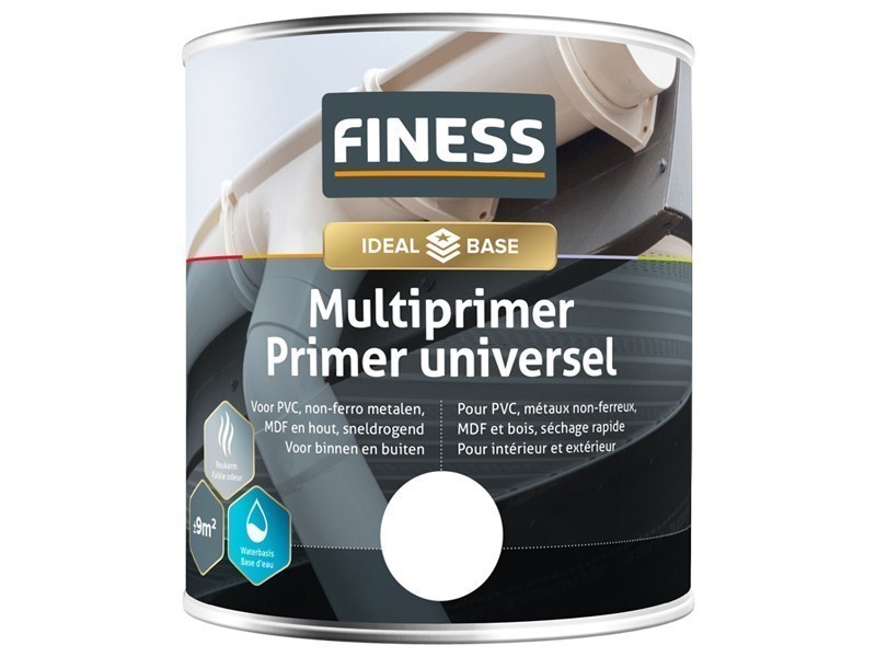 Finess Multiprimer 0,75L. Lichte kleuren