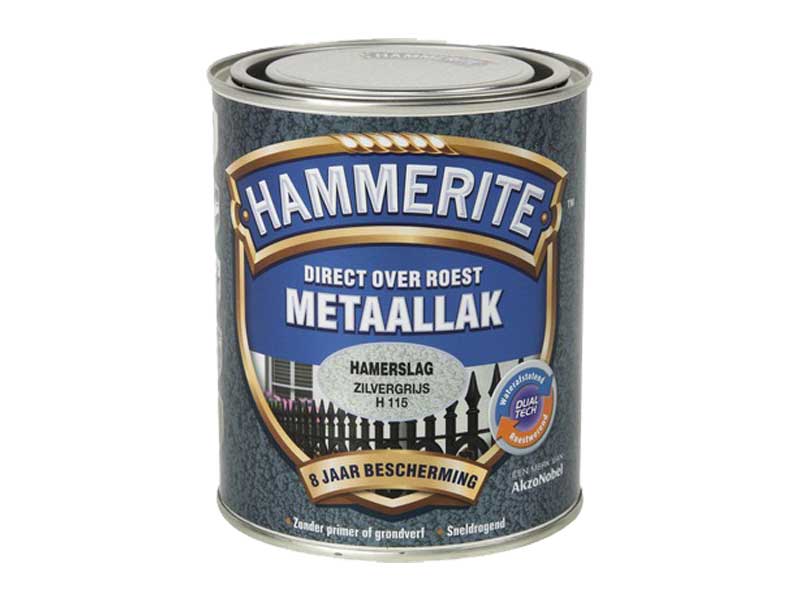 Hammerite metaallak hamerslag zilvergrijs 0,75L