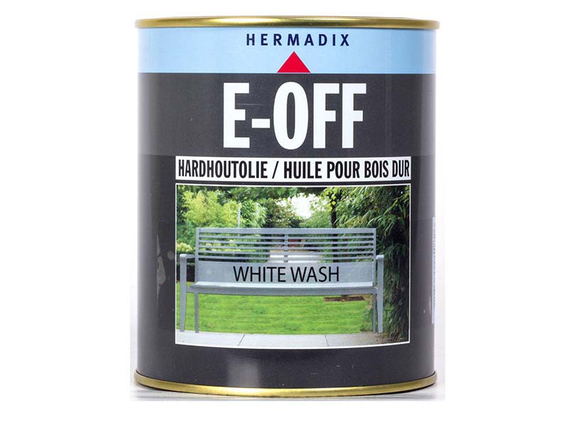 Hermadix E-Off Hardhout Olie white wash 0,75L