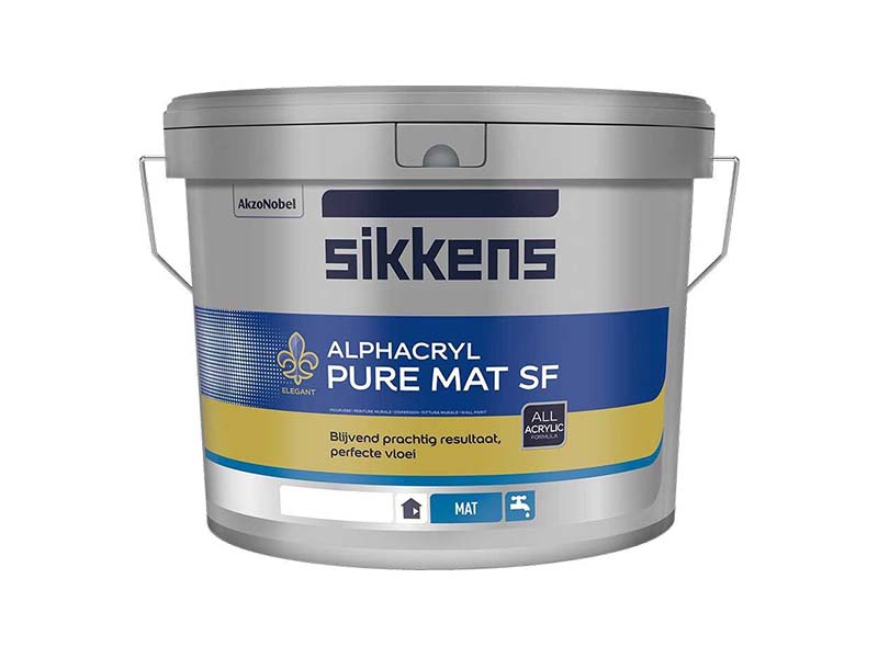 Sikkens Alphacryl Pure Mat SF 5L. Donkere kleuren