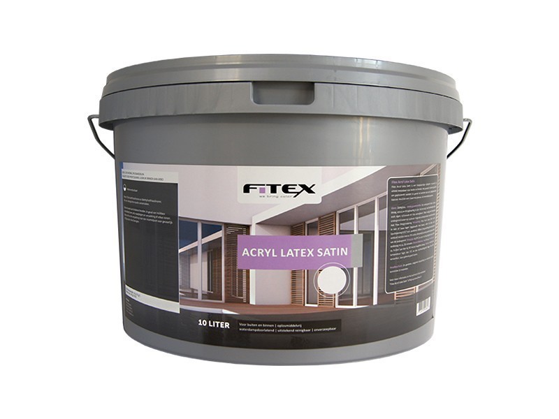 Fitex Acryllatex Satin 2,5L Wit.