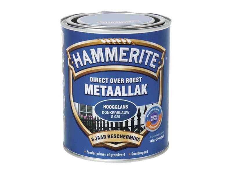 Hammerite metaallak hoogglans donker blauw 0,75L