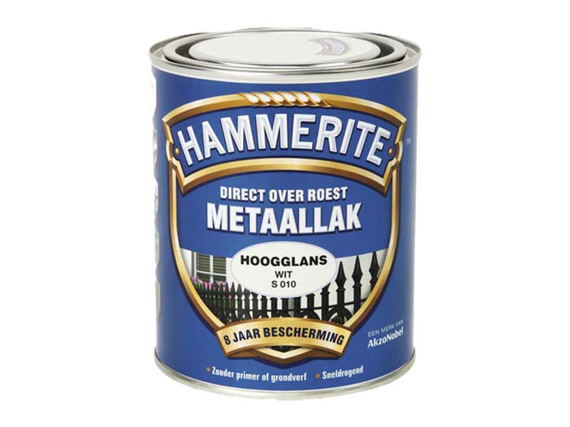 Hammerite metaallak hoogglans wit 0,75L