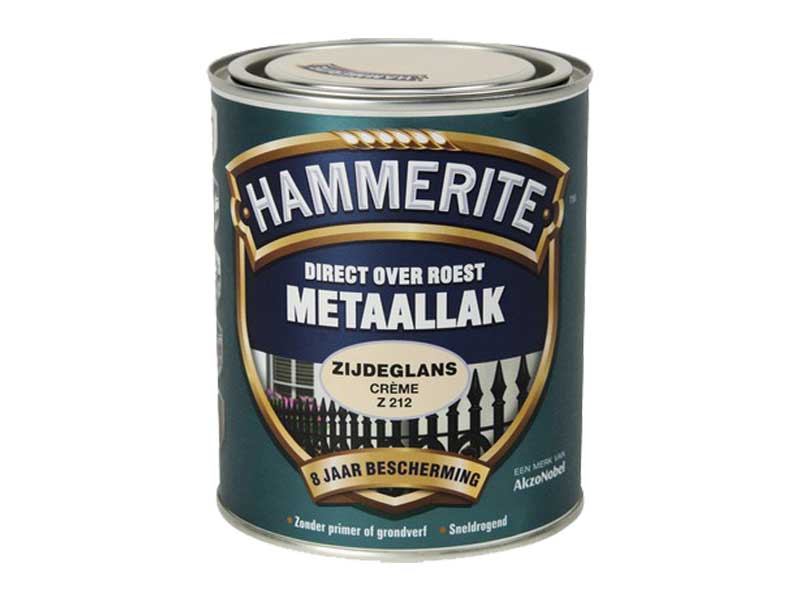 Hammerite metaallak zijdeglans creme 0,75L