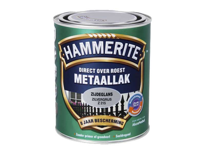 Hammerite metaallak zijdeglans zilver grijs 0,75L