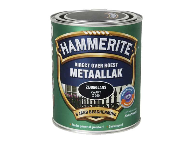 Hammerite metaallak zijdeglans zwart 0,75L