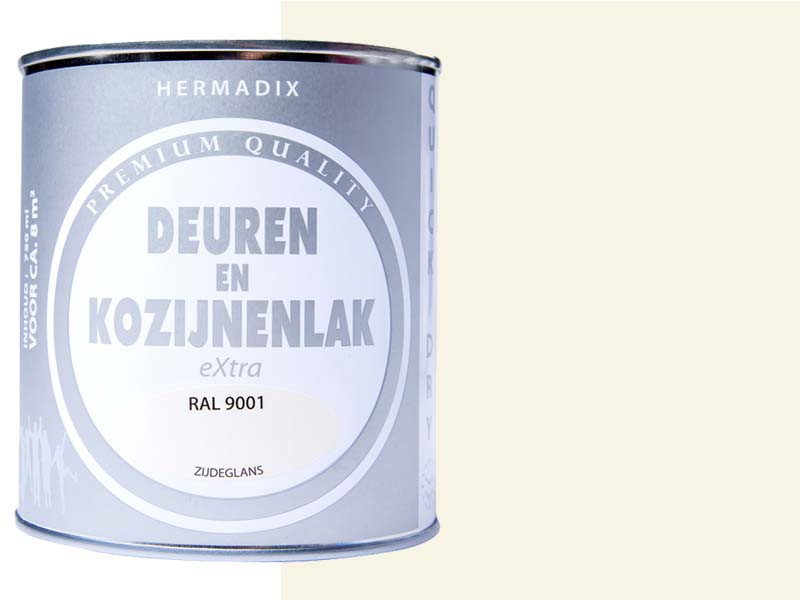 Hermadix Deuren en Kozijnenlak Ral 9001 0,75L