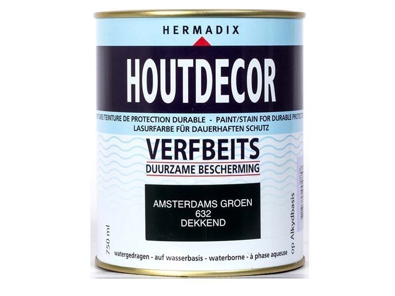 Hermadix Houtdecor Verfbeits dekkend 632 amsterdams groen 0,75L