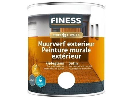 Finess Muurverf Zijdeglans Exterieur 1L. Wit