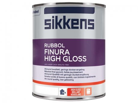 Sikkens Rubbol Finura High Gloss 1L Wit.