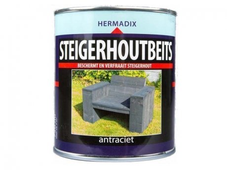 Hermadix Steigerhoutbeits Antraciet 2,5L